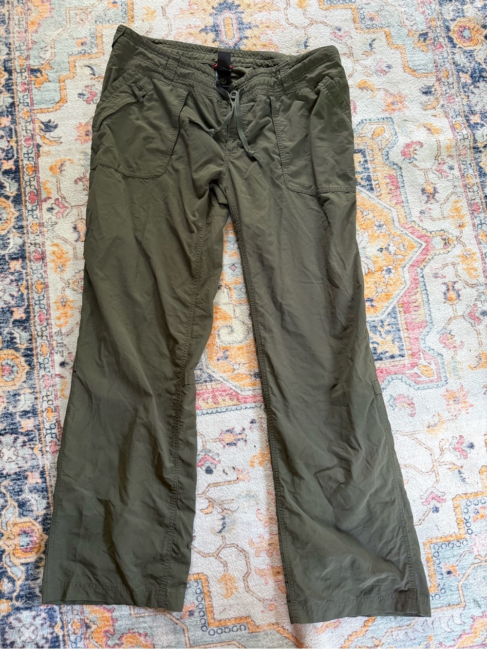 The North Face Green Cargo Drawstring Pants Womens Size 16